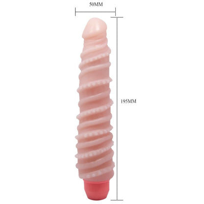 Vibrador Espiral Sensual Flexi Vibe BAILE 19.5cm realista com textura e múltiplas velocidades.