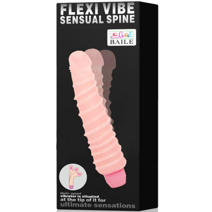 Vibrador Espiral Sensual Flexi Vibe BAILE 19.5cm realista com textura e múltiplas velocidades.