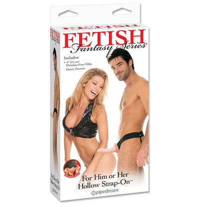 Close-up do Vibrador Oco Ajustável Strap-On FETISH FANTASY SERIES de 15cm, mostrando o design, a cor de carne e a funcionalidade.