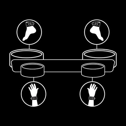 Barra de Espalhamento de Bondage FETISH SUBMISSIVE com forro de neoprene ajustável
