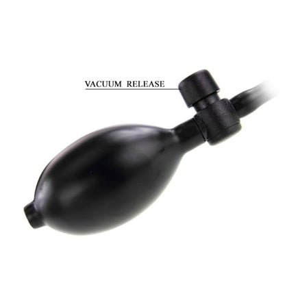 BAILE Dildo Vibrante Inflável Realista com ventosa e controle remoto, exibindo textura e design ergonômico.