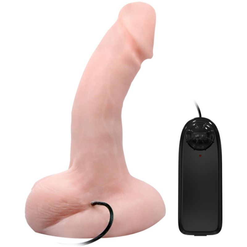 Close-up do Vibrador Realista BAILE Veiado com Ventosa, mostrando sua textura e formato.