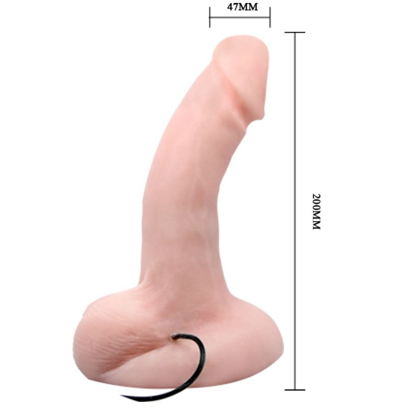 Close-up do Vibrador Realista BAILE Veiado com Ventosa, mostrando sua textura e formato.