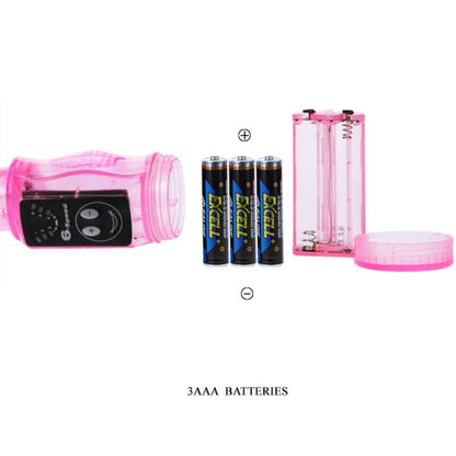 BAILE Estimulador Anal Triplo Flexível com 6 Velocidades Rosa, mostrando seu design ergonômico e material macio.