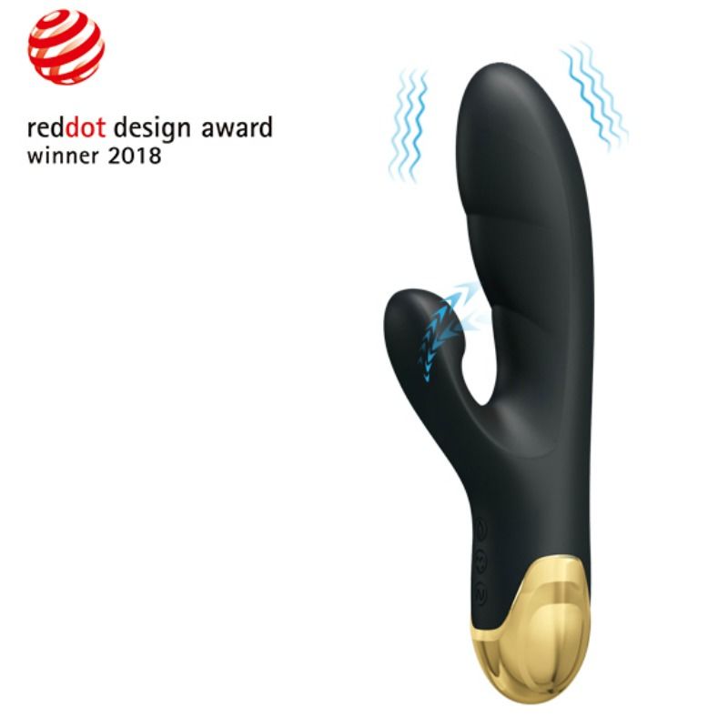 Close-up do PRETTY LOVE Vibrador e Estimulador de Sucção Smart Naughty Play mostrando seu design elegante e textura de silicone.