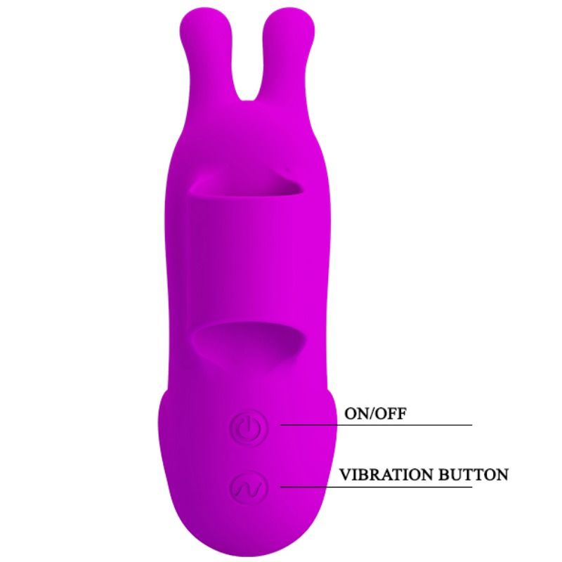 Vibrador Dedal PRETTY LOVE Smart Recarregável com estimulador de coelho de silicone