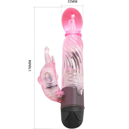 Vibrador Coelho BAILE rosa com 10 modos de vibração para estimulação do ponto G e clitóris.