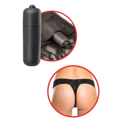 Close-up da Tanga Vibratória FETISH FANTASY SERIES Hanky Spank Me, mostrando a renda e design discreto.