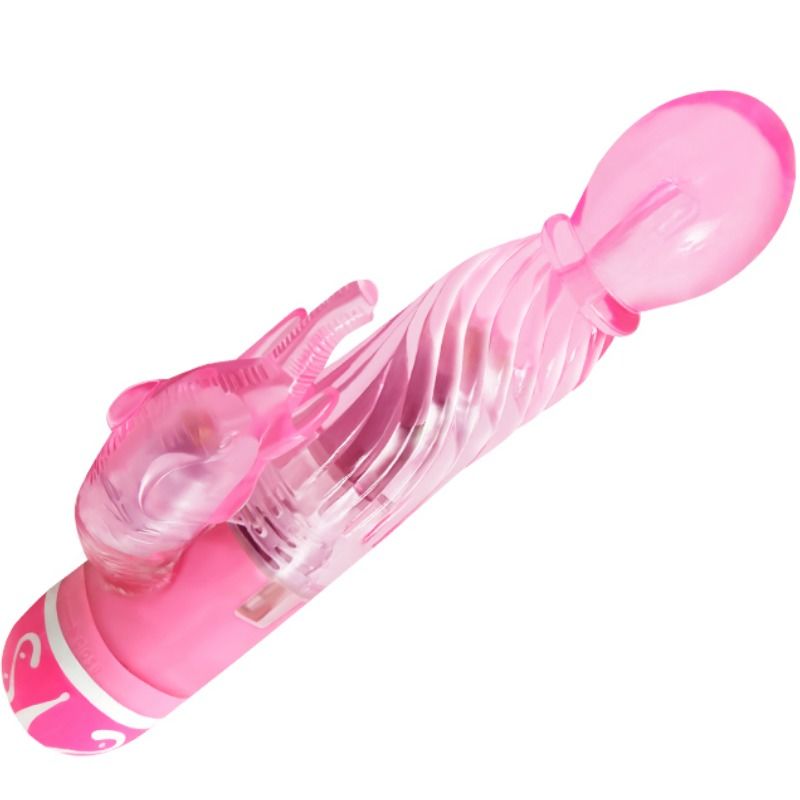 Vibrador BAILE Multivelocidade com Estimulador de Coelho Rosa