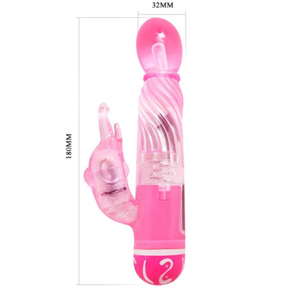 Vibrador BAILE Multivelocidade com Estimulador de Coelho Rosa