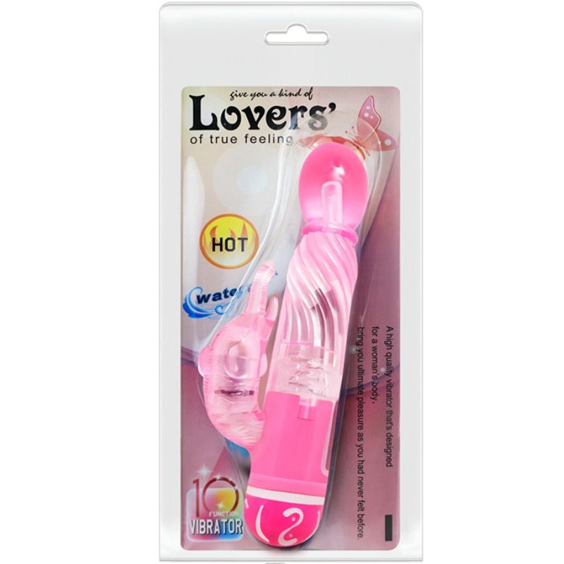Vibrador BAILE Multivelocidade com Estimulador de Coelho Rosa