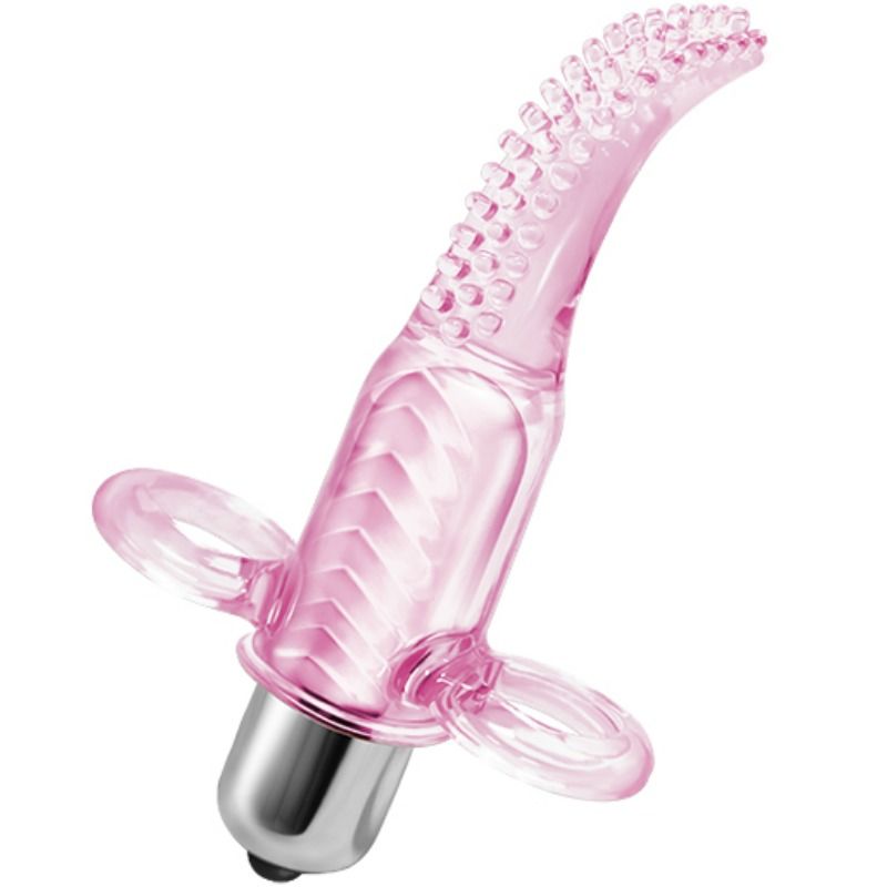 Close-up do BAILE Estimulador Vibro Dedal, mostrando seu design compacto e textura.