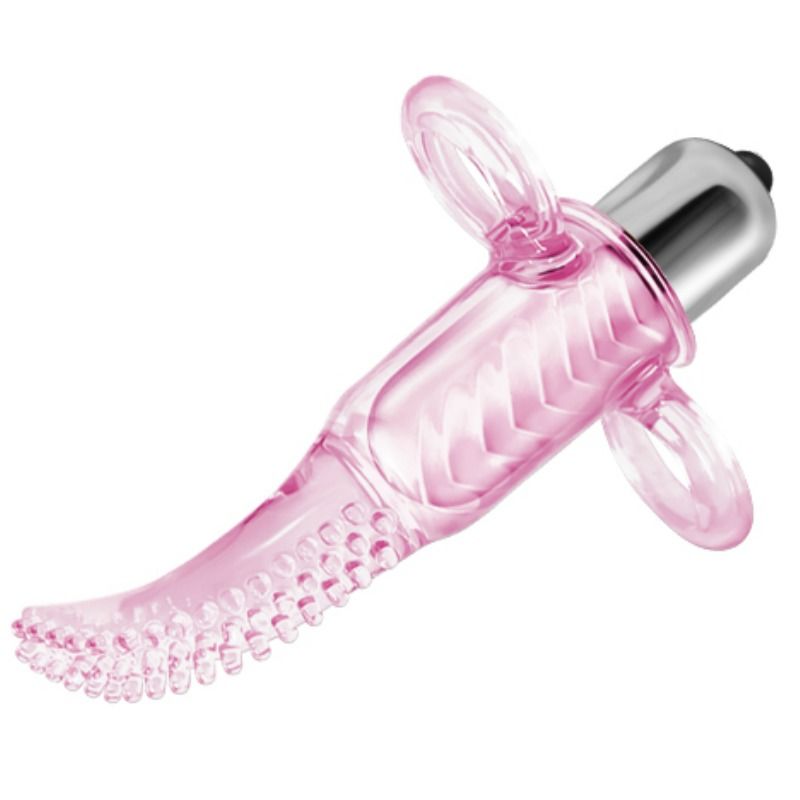 Close-up do BAILE Estimulador Vibro Dedal, mostrando seu design compacto e textura.