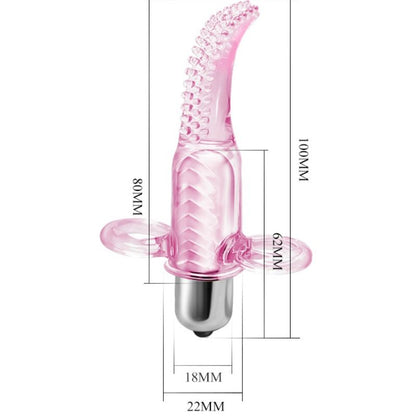 Close-up do BAILE Estimulador Vibro Dedal, mostrando seu design compacto e textura.