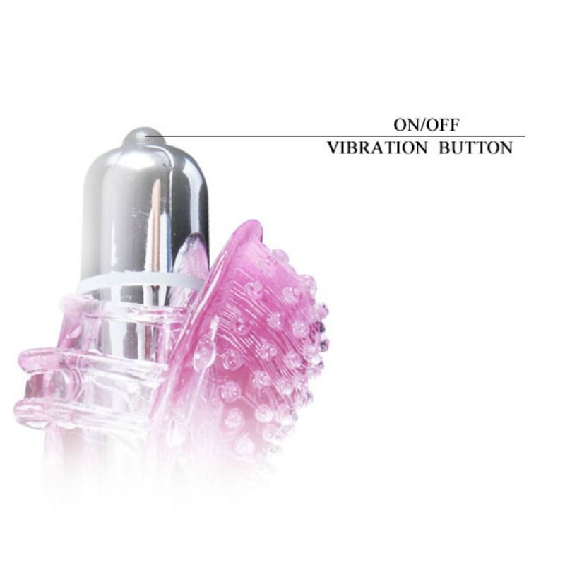 Close-up do BAILE Vibrador de Dedo Estimulante Clitoriano mostrando seu design ergonômico e textura.