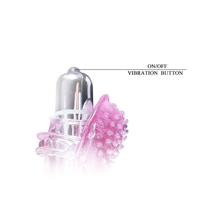 Close-up do BAILE Vibrador de Dedo Estimulante Clitoriano mostrando seu design ergonômico e textura.