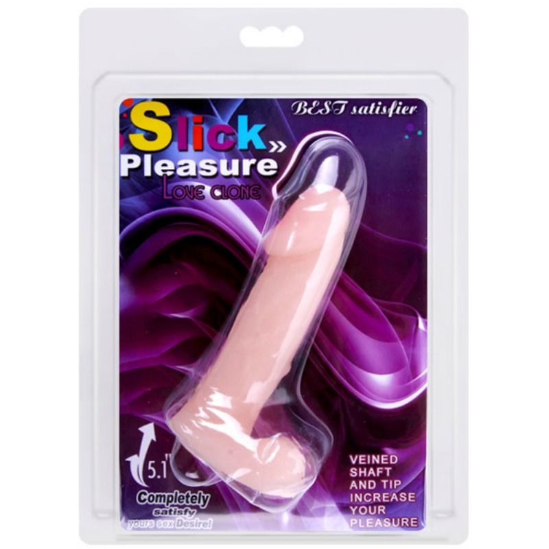 Vibrador realista BAILE Slick unissex para estímulo do ponto G e próstata.