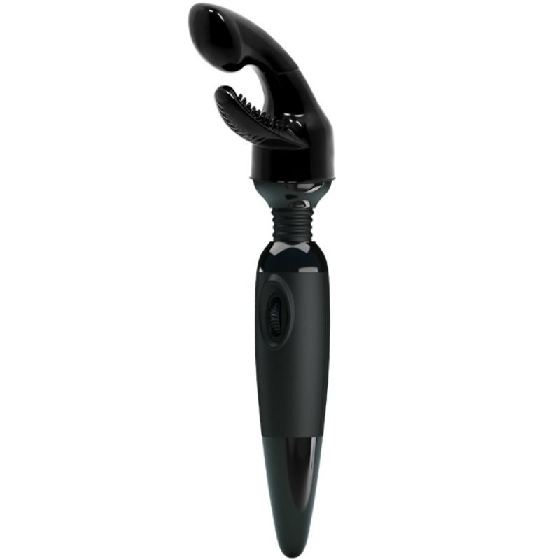 Detalhe do Massageador Wand BAILE com cabeça intercambiável, mostrando o design ergonómico e material de silicone.
