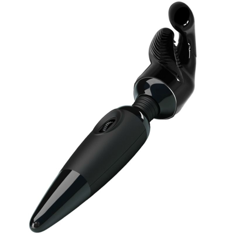Detalhe do Massageador Wand BAILE com cabeça intercambiável, mostrando o design ergonómico e material de silicone.