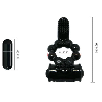 Anel vibratório BAILE Sweet Ring com estimulador duplo para casais