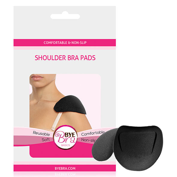 BYE-BRA Protetores de Ombro Confortáveis Antiderrapantes Pretos, que proporcionam suporte discreto para a alça do sutiã e uma silhueta suave.