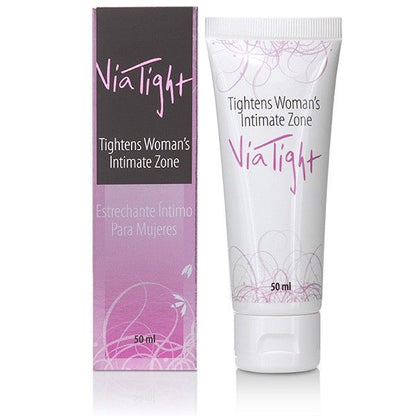 Embalagem do COBECO Gel Estreitante Íntimo ViaTight para mulheres, mostrando detalhes do produto.
