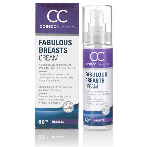 Embalagem do COBECO CC Fabulous Breasts Cream, destacando sua fórmula para lifting e firmeza dos seios.