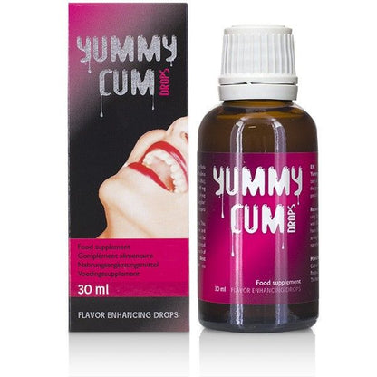Frasco de COBECO Gotas Yummy Cum 30ml para aumento de quantidade e sabor do esperma.