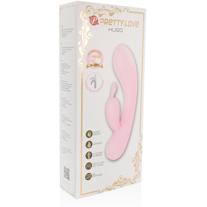 Close-up do Vibrador PRETTY LOVE Hugo Coelho com Orelhas, mostrando o design e material de silicone.