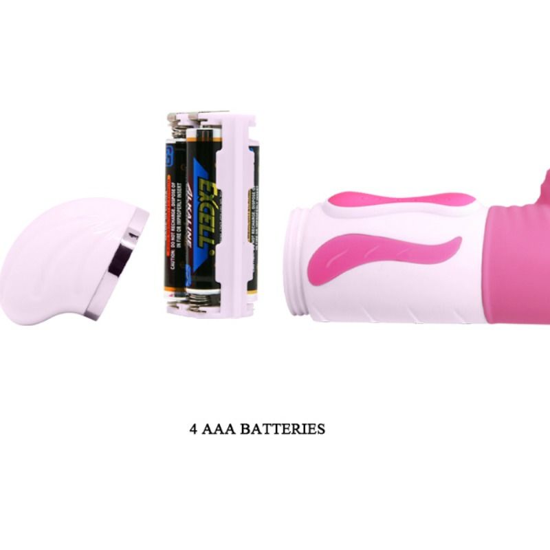 PRETTY LOVE Vibrador de Rotação Antoine em silicone flexível com estimulador clitoriano e base magnética