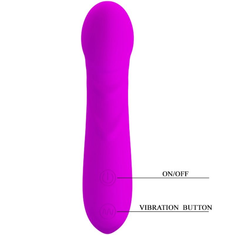 PRETTY LOVE Mini Vibrador Reuben, um vibrador de Ponto G em silicone com design curvo e recarregável.