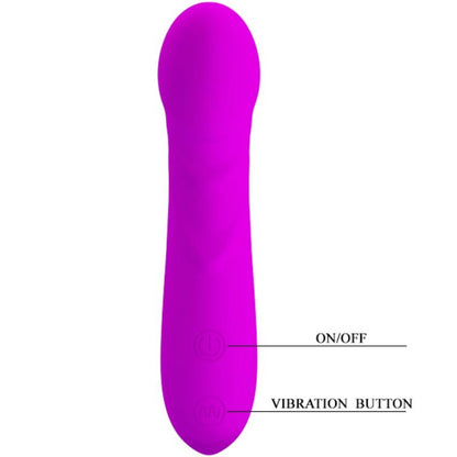 PRETTY LOVE Mini Vibrador Reuben, um vibrador de Ponto G em silicone com design curvo e recarregável.