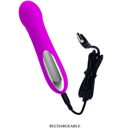 PRETTY LOVE Mini Vibrador Reuben, um vibrador de Ponto G em silicone com design curvo e recarregável.