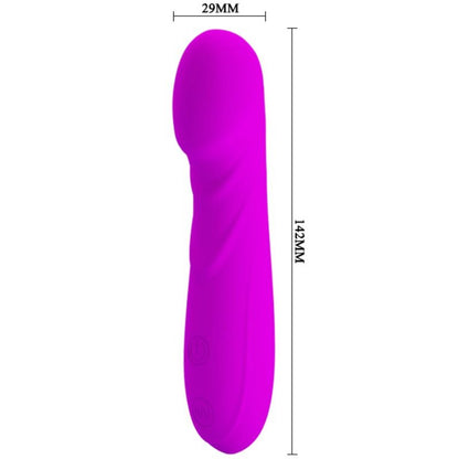 PRETTY LOVE Mini Vibrador Reuben, um vibrador de Ponto G em silicone com design curvo e recarregável.