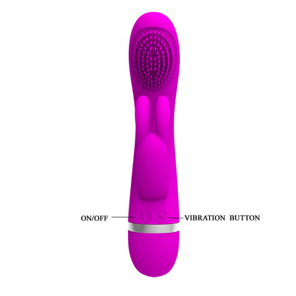 Close-up do Mini Vibrador PRETTY LOVE Arvin, mostrando seu formato ergonómico e material de silicone de alta qualidade.