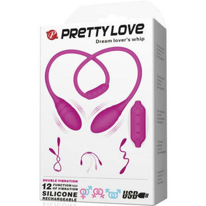 Close-up do PRETTY LOVE Estimulador Unissexo Dream Lovers Whip 12 Modos Flexíveis, mostrando seu design ergonômico e material de silicone.