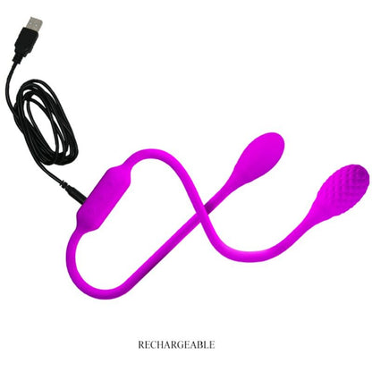 PRETTY LOVE Estimulador Unissexo Dream Lovers Whip 2 em silicone flexível com 12 modos de vibração.
