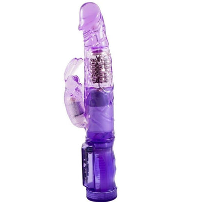 Mini vibrador rotador BAILE Happy Angel Lilac com estimulador de clítoris para prazer duplo.
