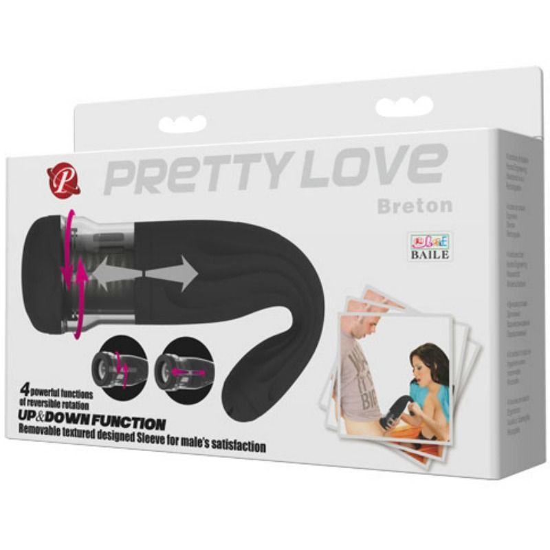 Close-up do Masturbador Masculino Pretty Love Breton mostrando suas texturas e detalhes.