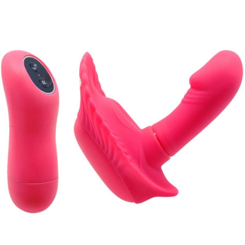 Close-up do vibrador Pretty Love Flirtation G-spot de silicone, com controlo remoto, mostrando a sua forma curva e textura suave.