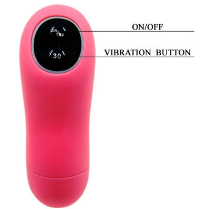 Close-up do vibrador Pretty Love Flirtation G-spot de silicone, com controlo remoto, mostrando a sua forma curva e textura suave.