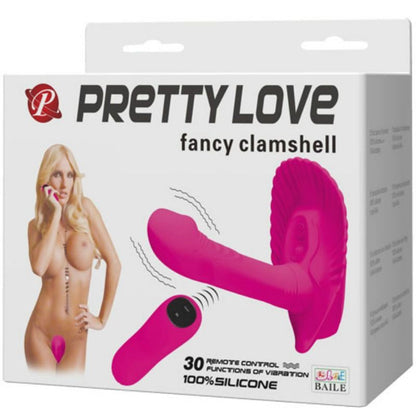 Close-up do vibrador Pretty Love Flirtation G-spot de silicone, com controlo remoto, mostrando a sua forma curva e textura suave.