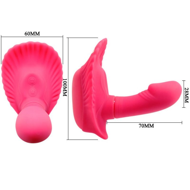 Close-up do vibrador Pretty Love Flirtation G-spot de silicone, com controlo remoto, mostrando a sua forma curva e textura suave.