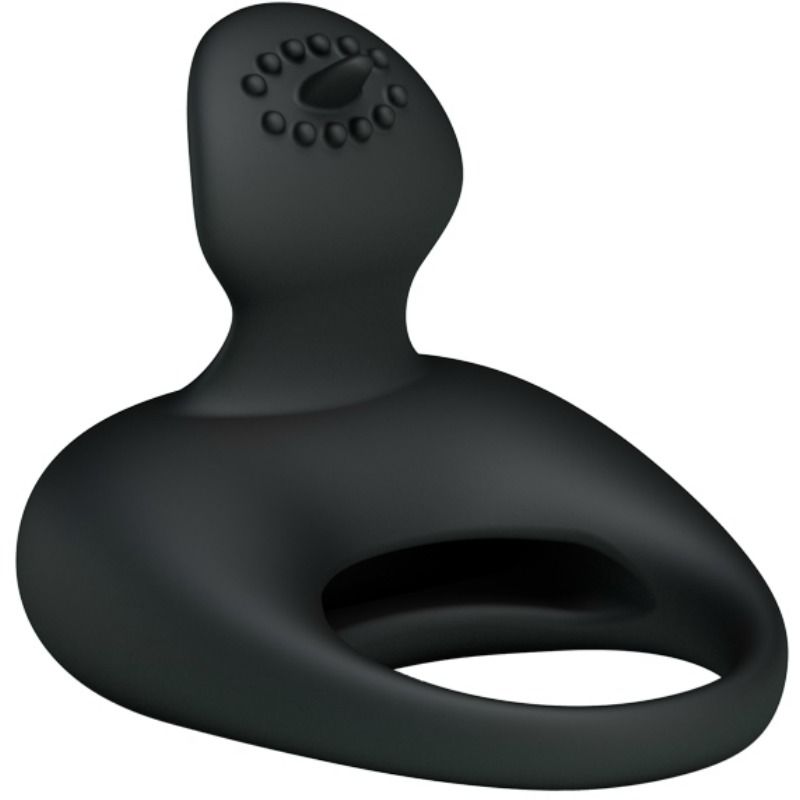 Anel Vibrador PRETTY LOVE com Língua Estimuladora em silicone macio, ideal para prazer a dois.