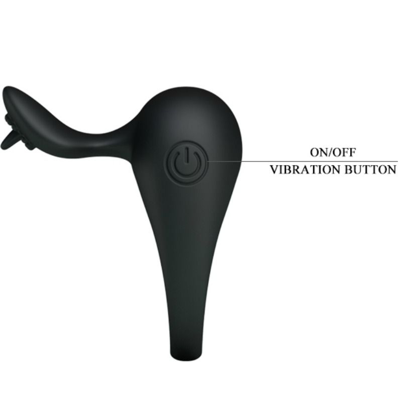 Anel Vibrador PRETTY LOVE com Língua Estimuladora em silicone macio, ideal para prazer a dois.