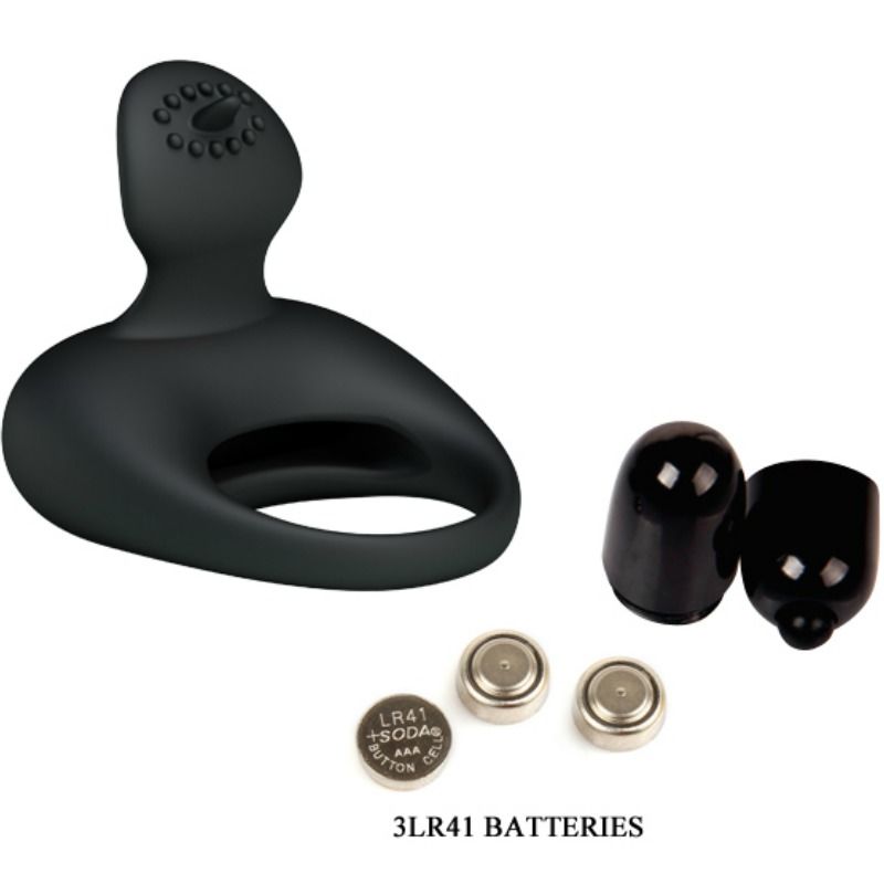 Anel Vibrador PRETTY LOVE com Língua Estimuladora em silicone macio, ideal para prazer a dois.
