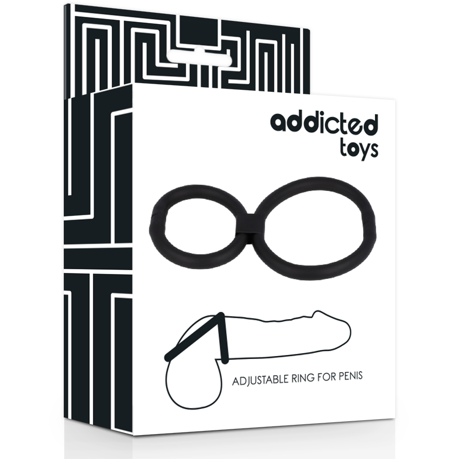 Anéis Penianos Ajustáveis de Silicone ADDICTED TOYS para ereções e prazer prolongado.