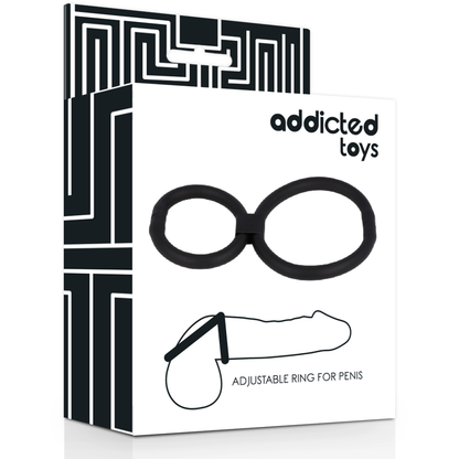 Anéis Penianos Ajustáveis de Silicone ADDICTED TOYS para ereções e prazer prolongado.