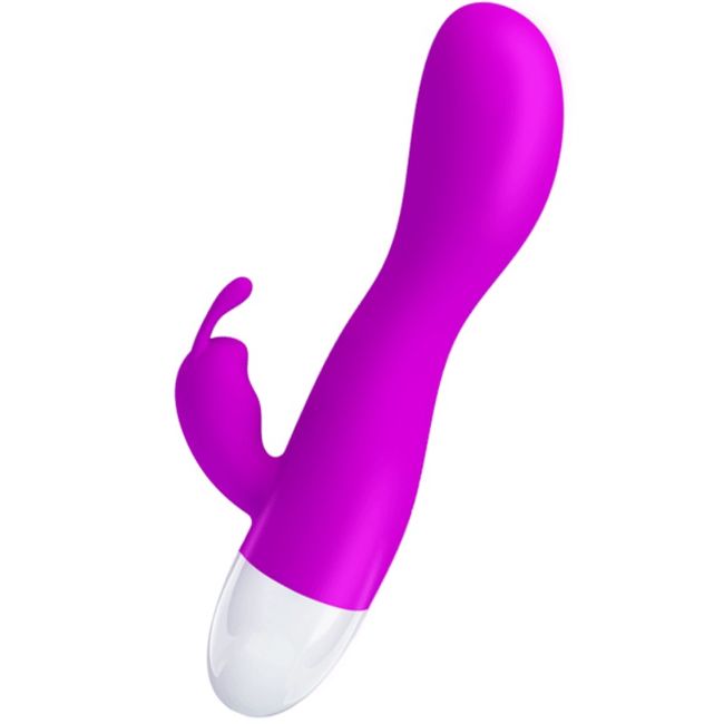 Close-up of the PRETTY LOVE Vibrador Coelho Kyle, showcasing its soft silicone texture and rabbit ear stimulator.