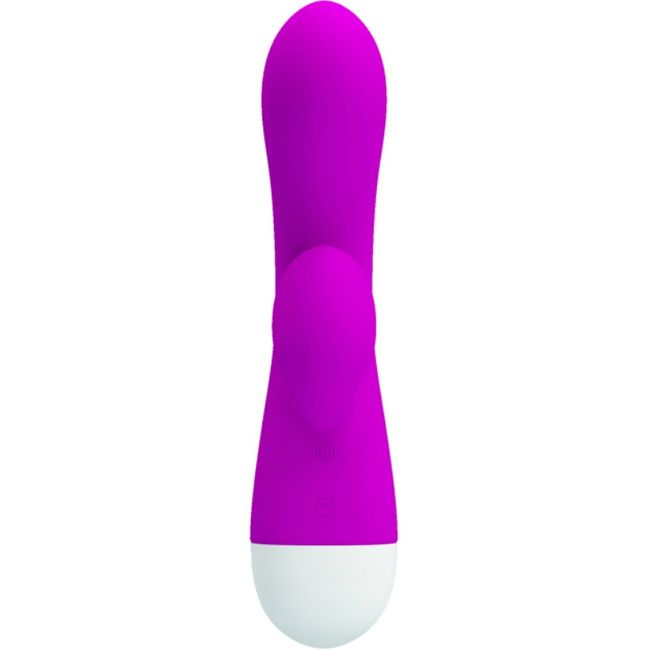 Close-up do Pretty Love Vibrador Smart Eli mostrando seu design ergonómico, textura de silicone macio e estimulador tipo 'orelha de coelho'.